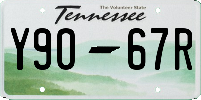 TN license plate Y9067R