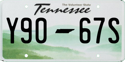 TN license plate Y9067S