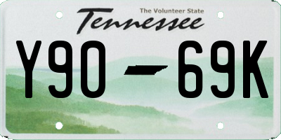 TN license plate Y9069K