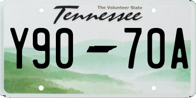 TN license plate Y9070A