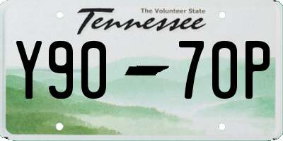 TN license plate Y9070P