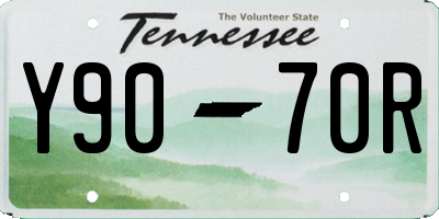 TN license plate Y9070R