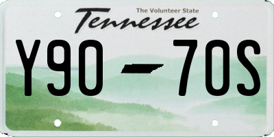 TN license plate Y9070S