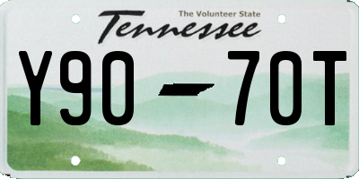 TN license plate Y9070T