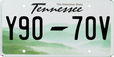 TN license plate Y9070V