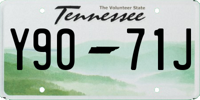 TN license plate Y9071J