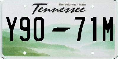 TN license plate Y9071M