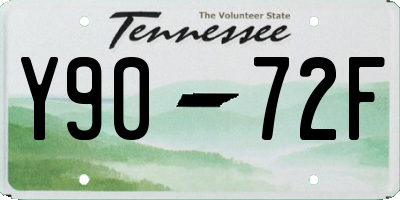 TN license plate Y9072F
