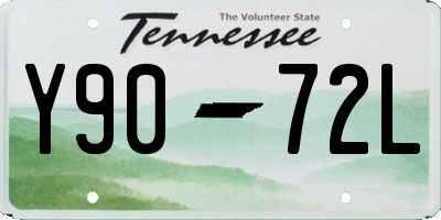 TN license plate Y9072L