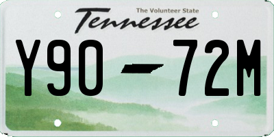 TN license plate Y9072M