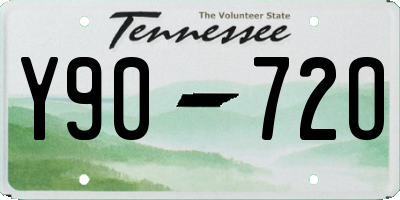 TN license plate Y9072O