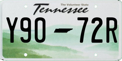 TN license plate Y9072R
