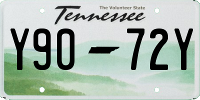 TN license plate Y9072Y