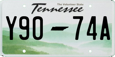 TN license plate Y9074A