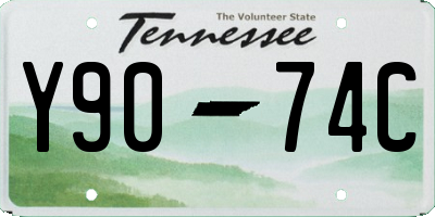 TN license plate Y9074C