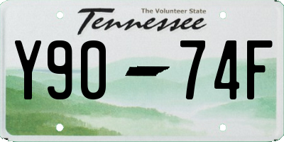 TN license plate Y9074F