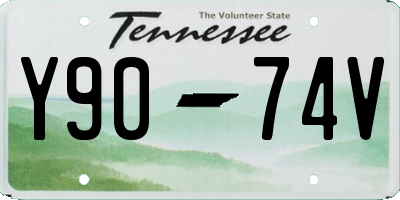 TN license plate Y9074V