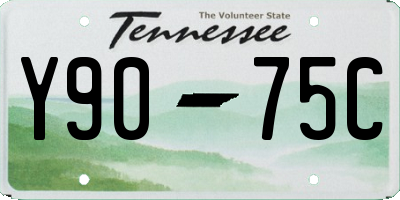 TN license plate Y9075C
