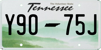TN license plate Y9075J
