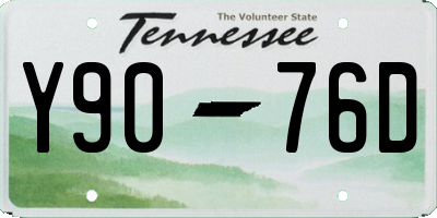 TN license plate Y9076D