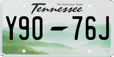 TN license plate Y9076J
