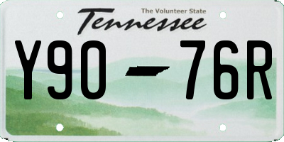 TN license plate Y9076R