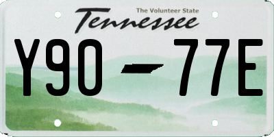 TN license plate Y9077E