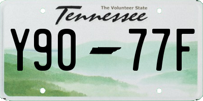 TN license plate Y9077F