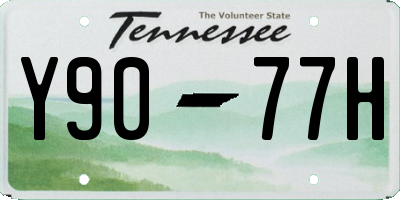 TN license plate Y9077H