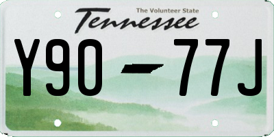 TN license plate Y9077J