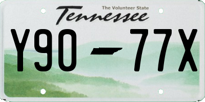 TN license plate Y9077X