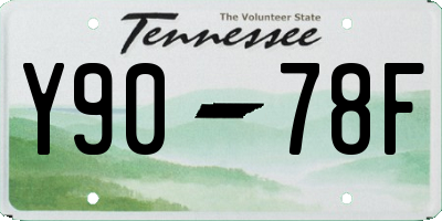 TN license plate Y9078F
