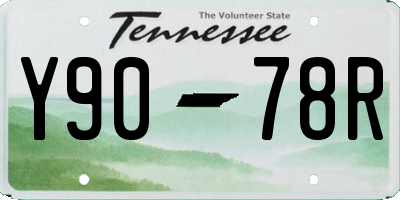 TN license plate Y9078R