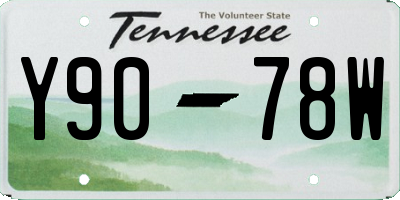 TN license plate Y9078W