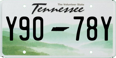 TN license plate Y9078Y