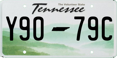 TN license plate Y9079C