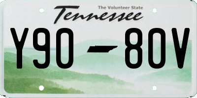 TN license plate Y9080V