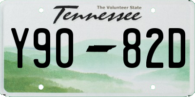 TN license plate Y9082D