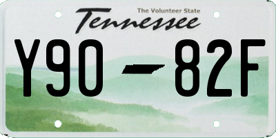 TN license plate Y9082F