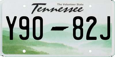 TN license plate Y9082J