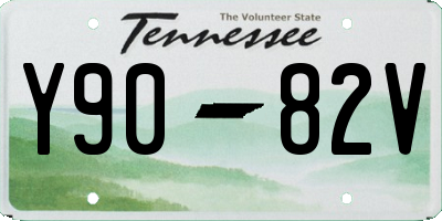 TN license plate Y9082V