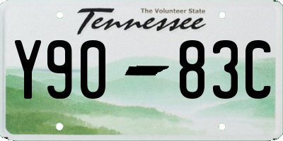 TN license plate Y9083C