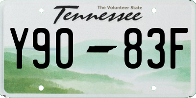 TN license plate Y9083F