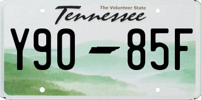 TN license plate Y9085F