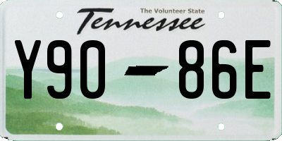 TN license plate Y9086E