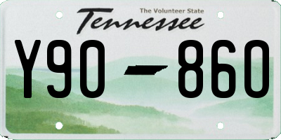 TN license plate Y9086O