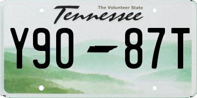 TN license plate Y9087T