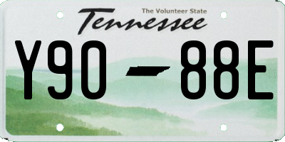 TN license plate Y9088E