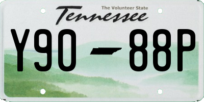 TN license plate Y9088P