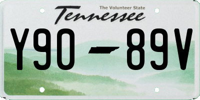 TN license plate Y9089V